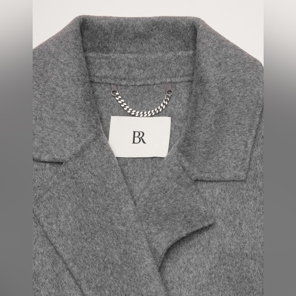 NWT! Banana Republic Black DOUBLE-FACED WRAP COAT 🔹 - Picture 6 of 11